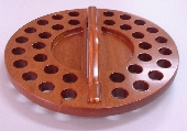 Round Wooden Communion Tray-34 Holes (Bread Space) - KI Gifts Christian Supplies