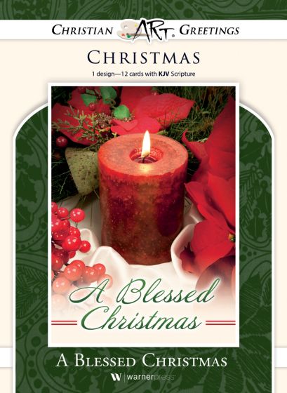 Christmas - A Blessed Christmas, John 8:12 (KJV) - Box of 12 - Boxed Greeting Cards