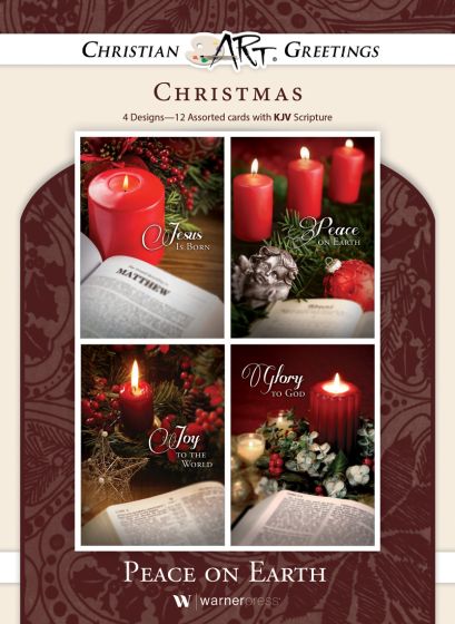 Christmas - Peace on Earth, (KJV) - Box of 12 - Assorted Boxed Greeting Cards