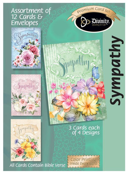 Sympathy Assortment- Floral (12 Boxed Cards)
